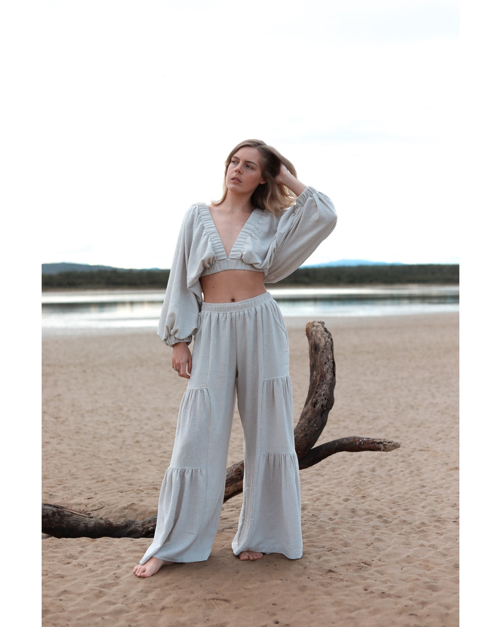 Grey Waterfall Pants