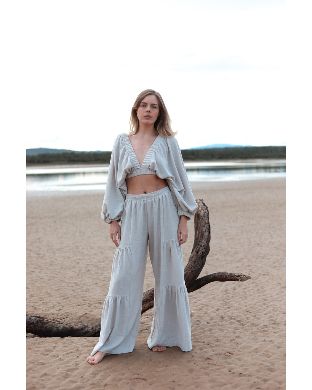 Grey Waterfall Pants