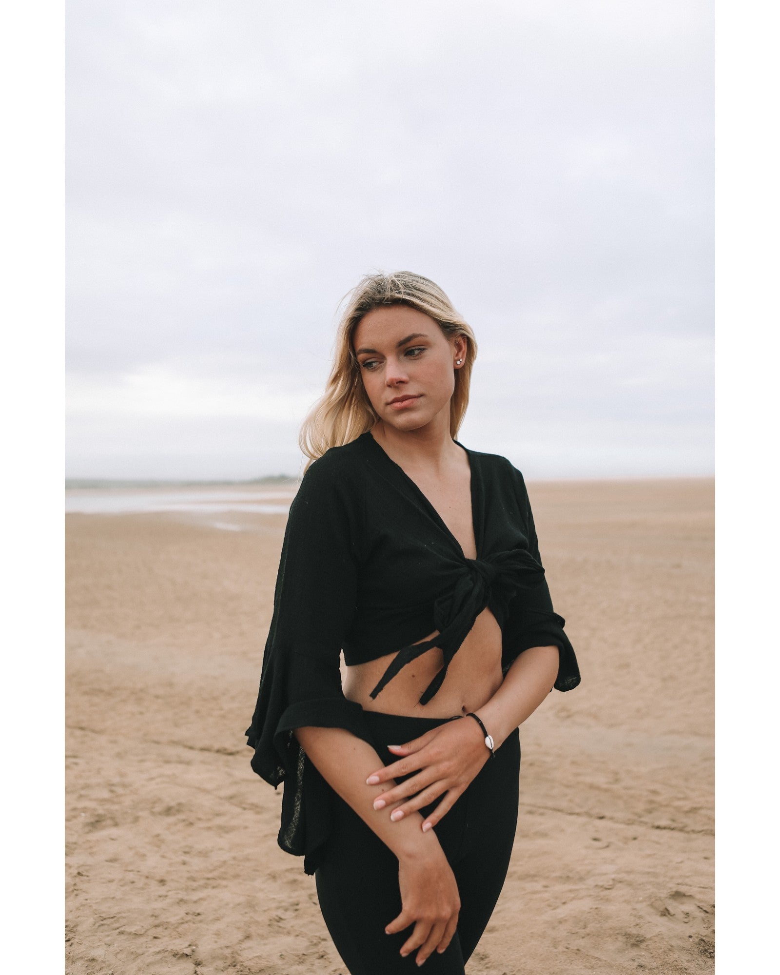 Black Bell Sleeved Bolero