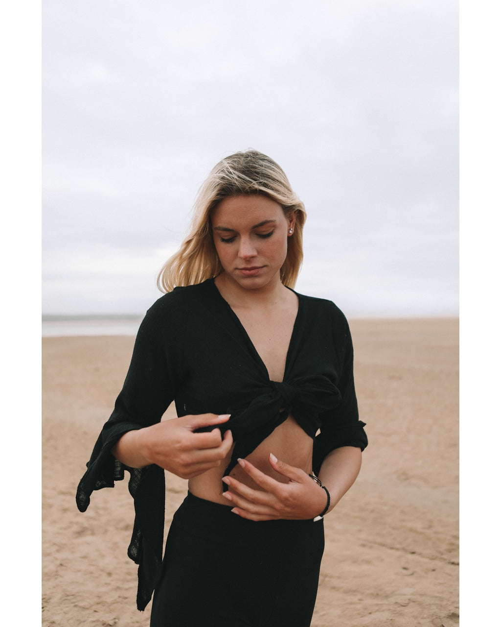 Black Bell Sleeved Bolero