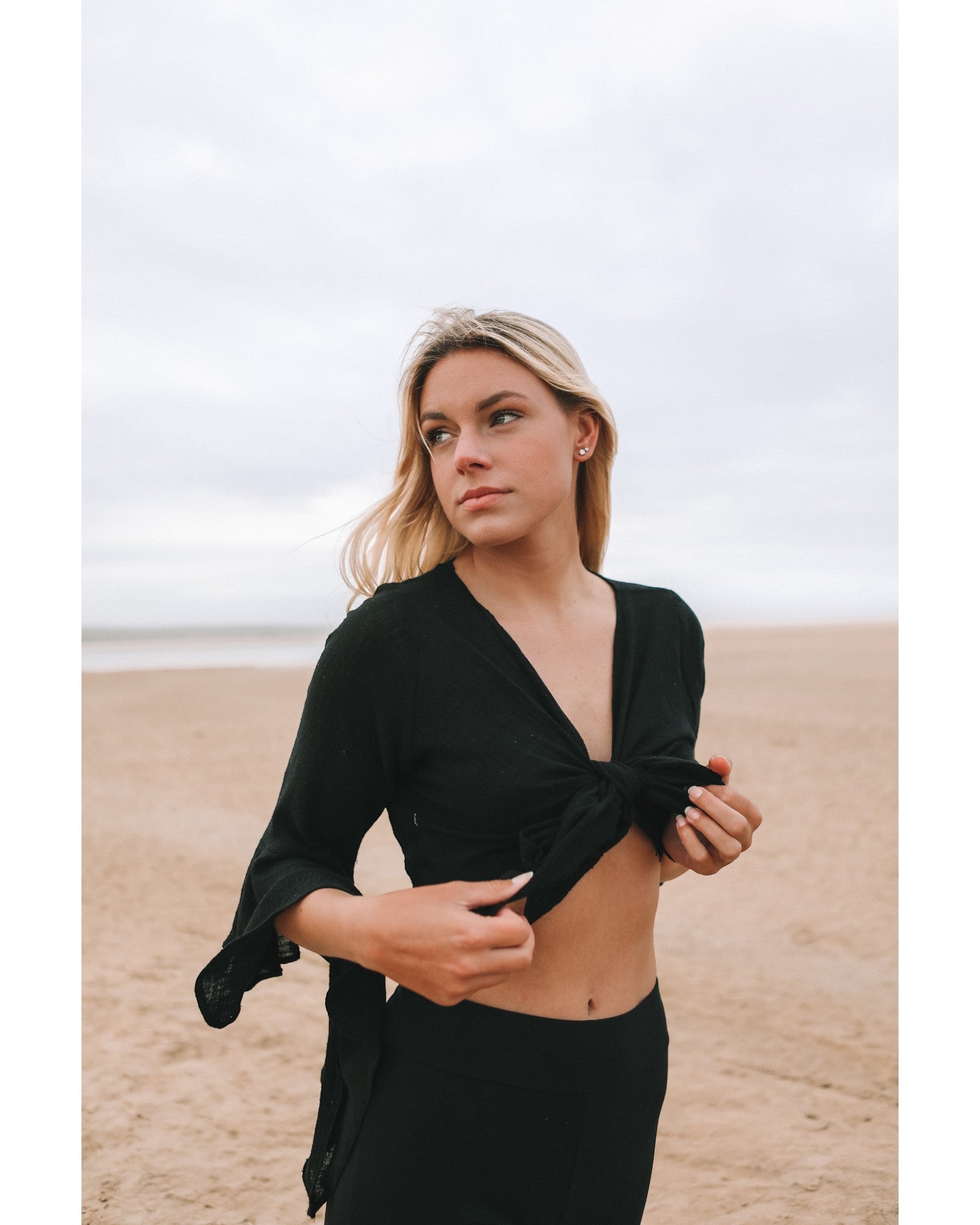 Black Bell Sleeved Bolero