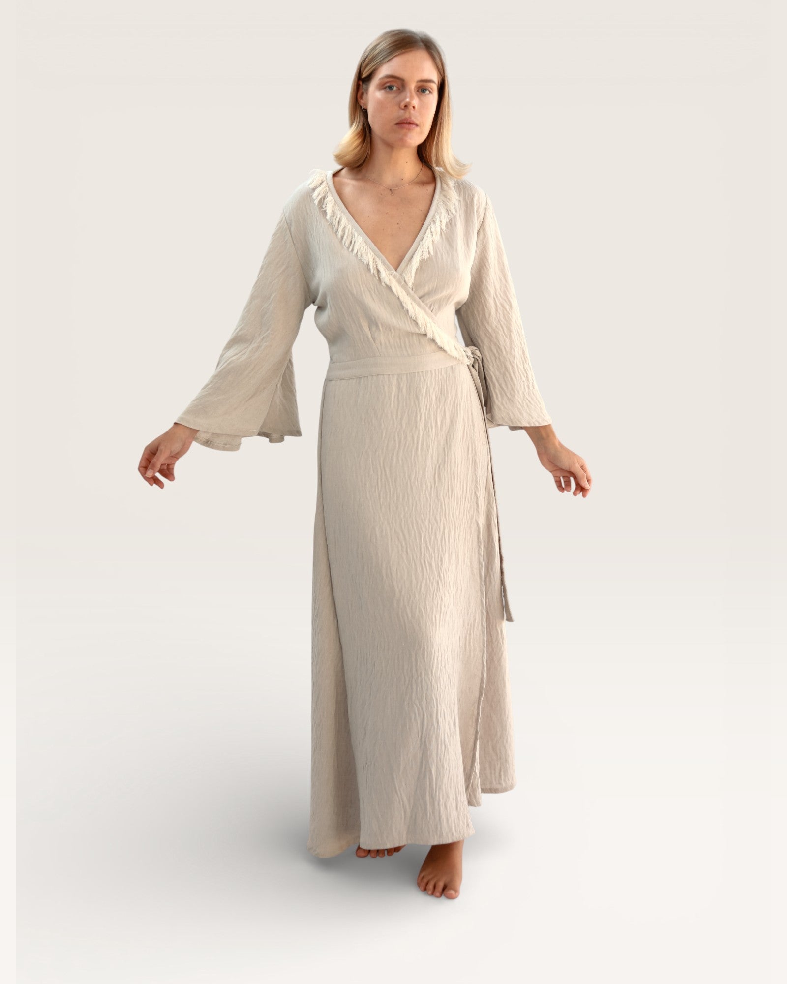 Grey Amira Wrap Dress