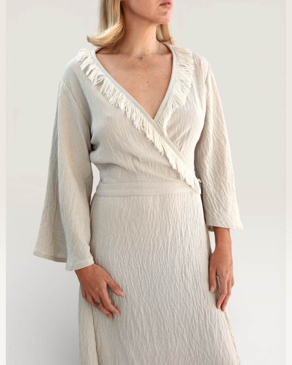Grey Amira Wrap Dress