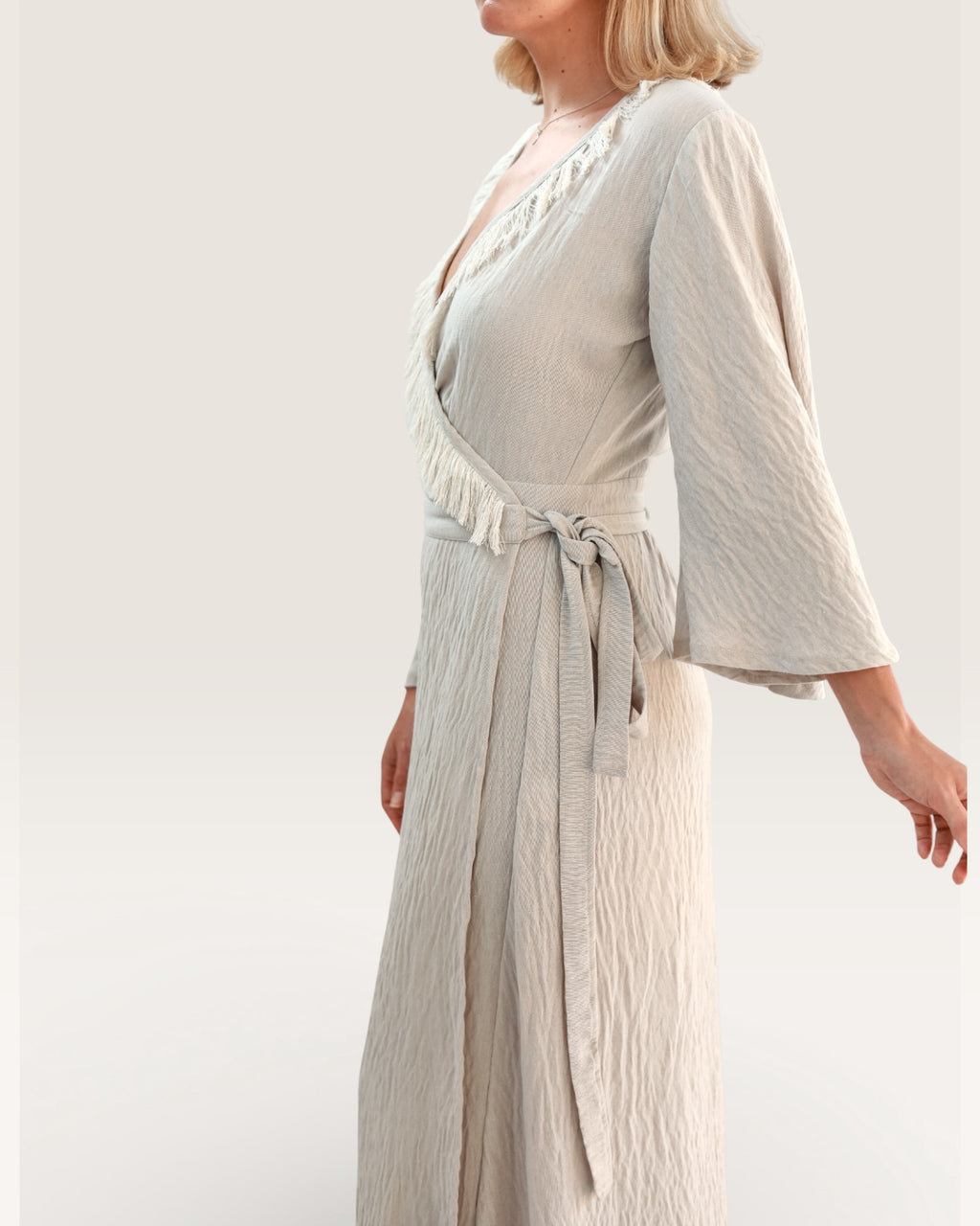 Grey Amira Wrap Dress