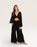 Black Waterfall Pants