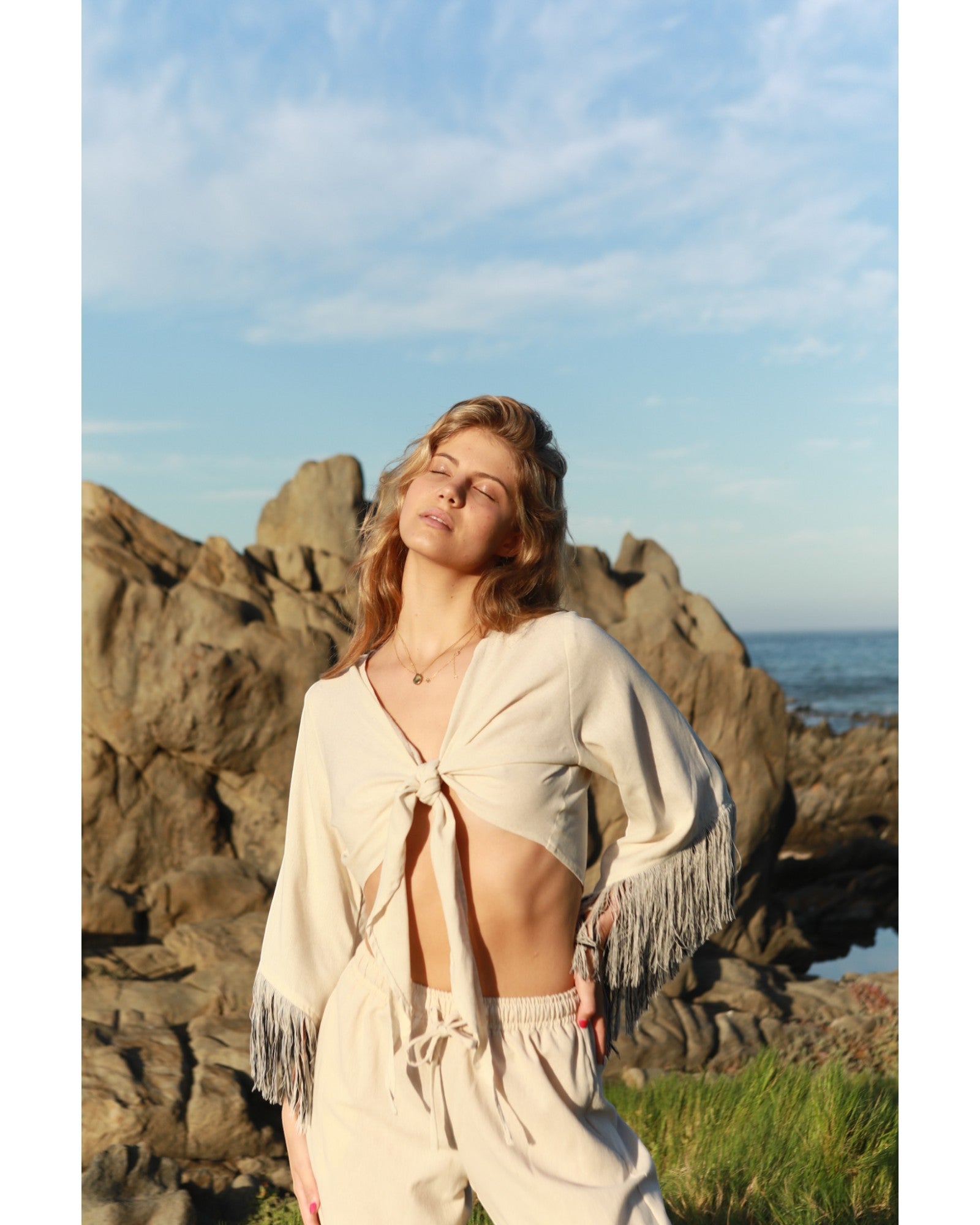 Stone Raw Cotton Bolero