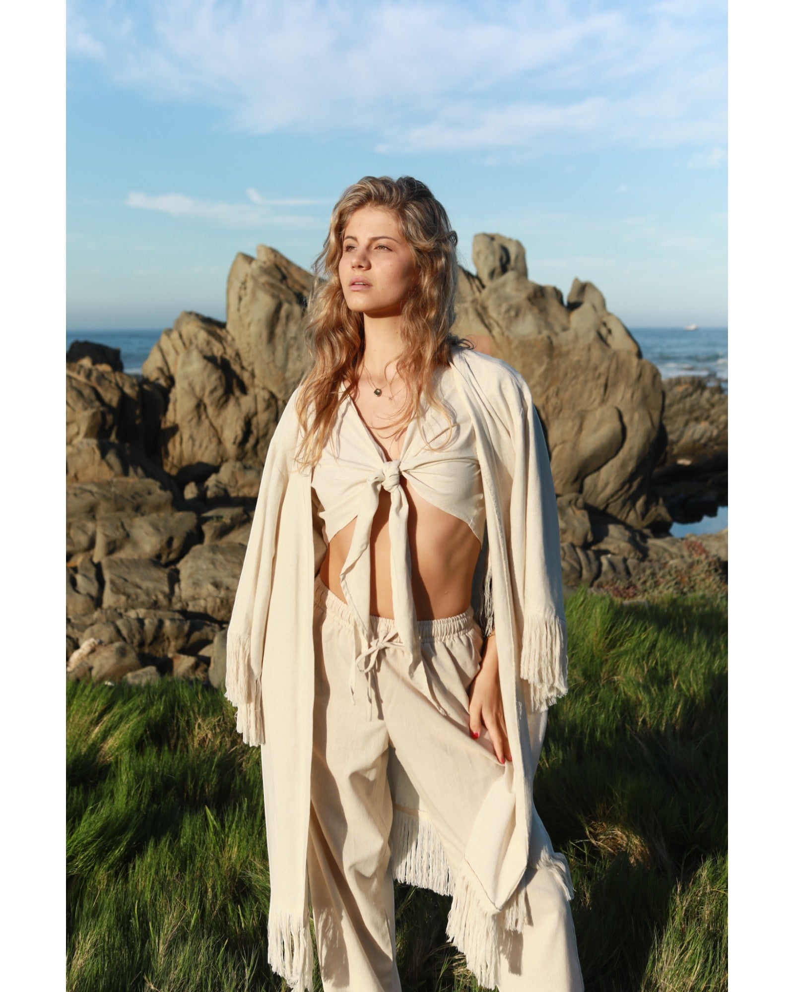 Stone Raw Cotton Bolero