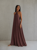 Rubi Halter-Neck Linen Dress