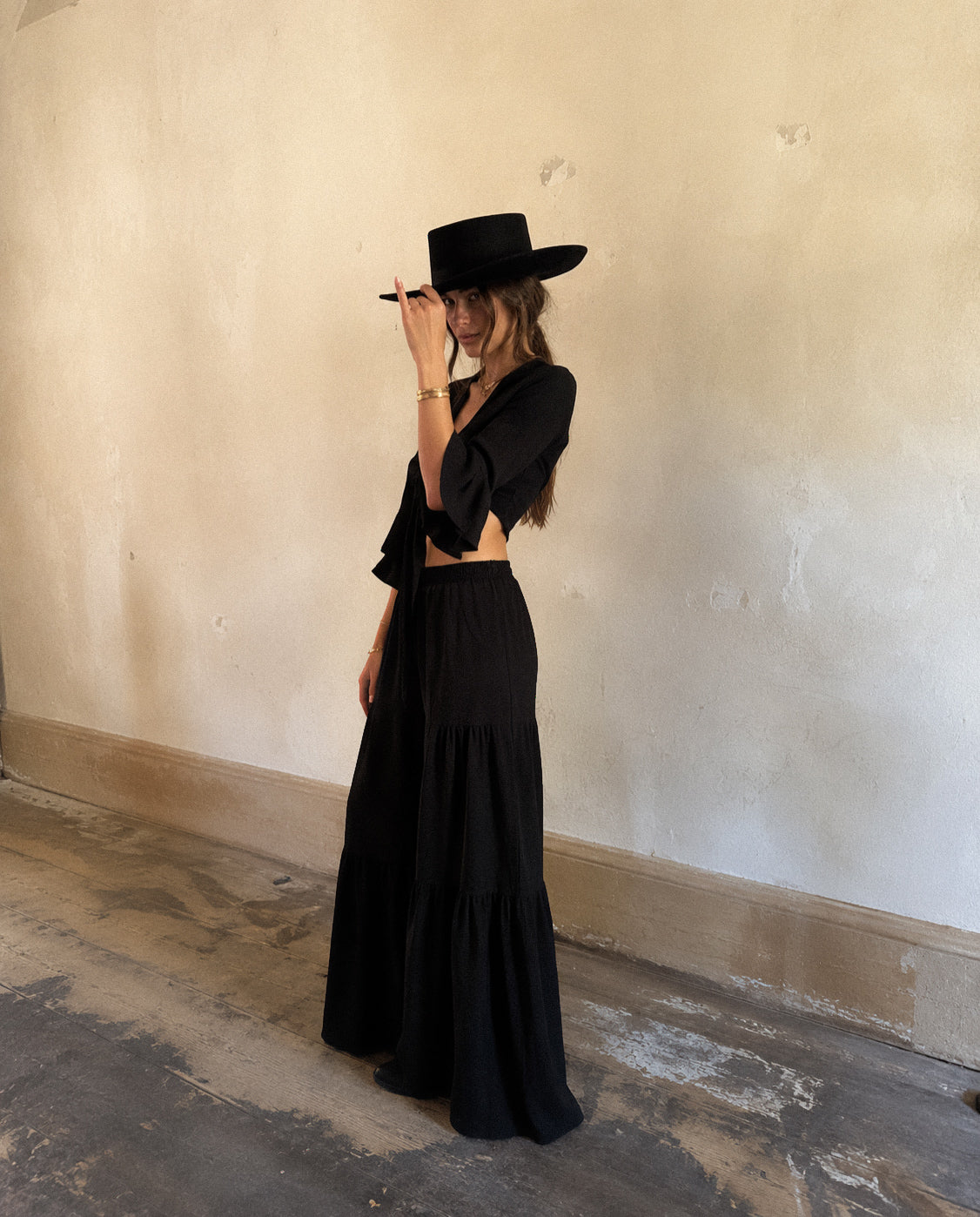 Black Bell Sleeved Bolero