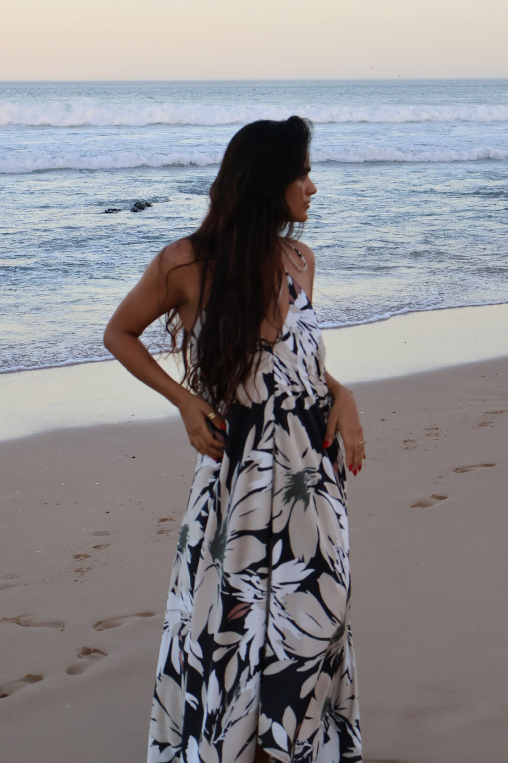 Midnight Bloom Gypsy Dress