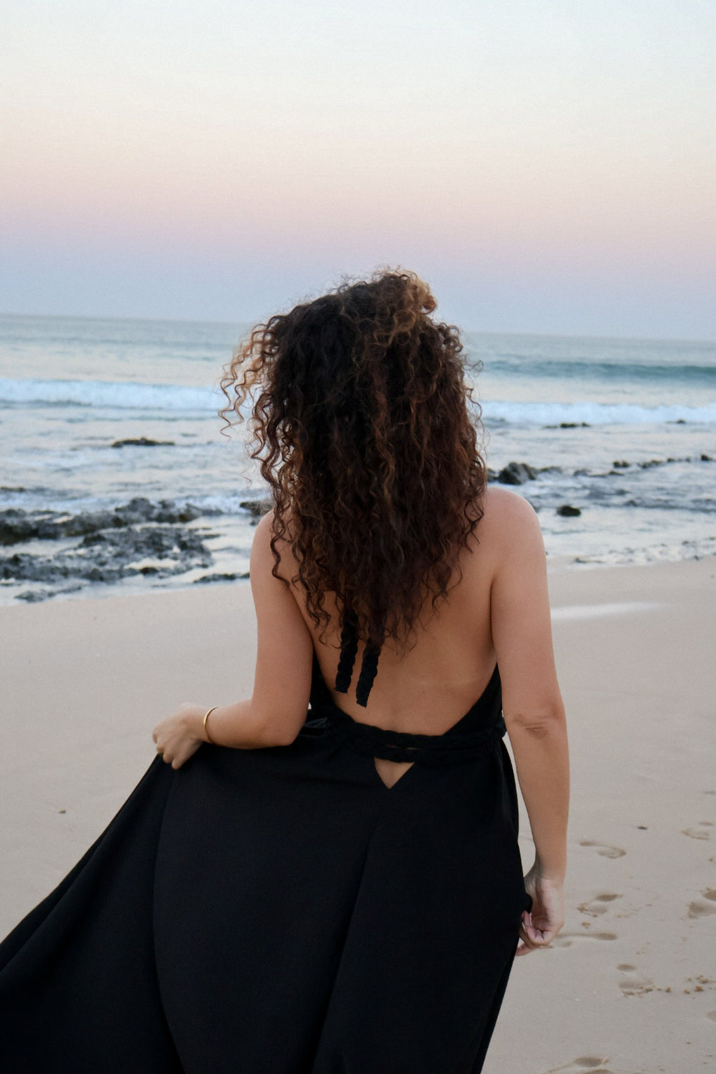 Black Linen Cleopatra Dress