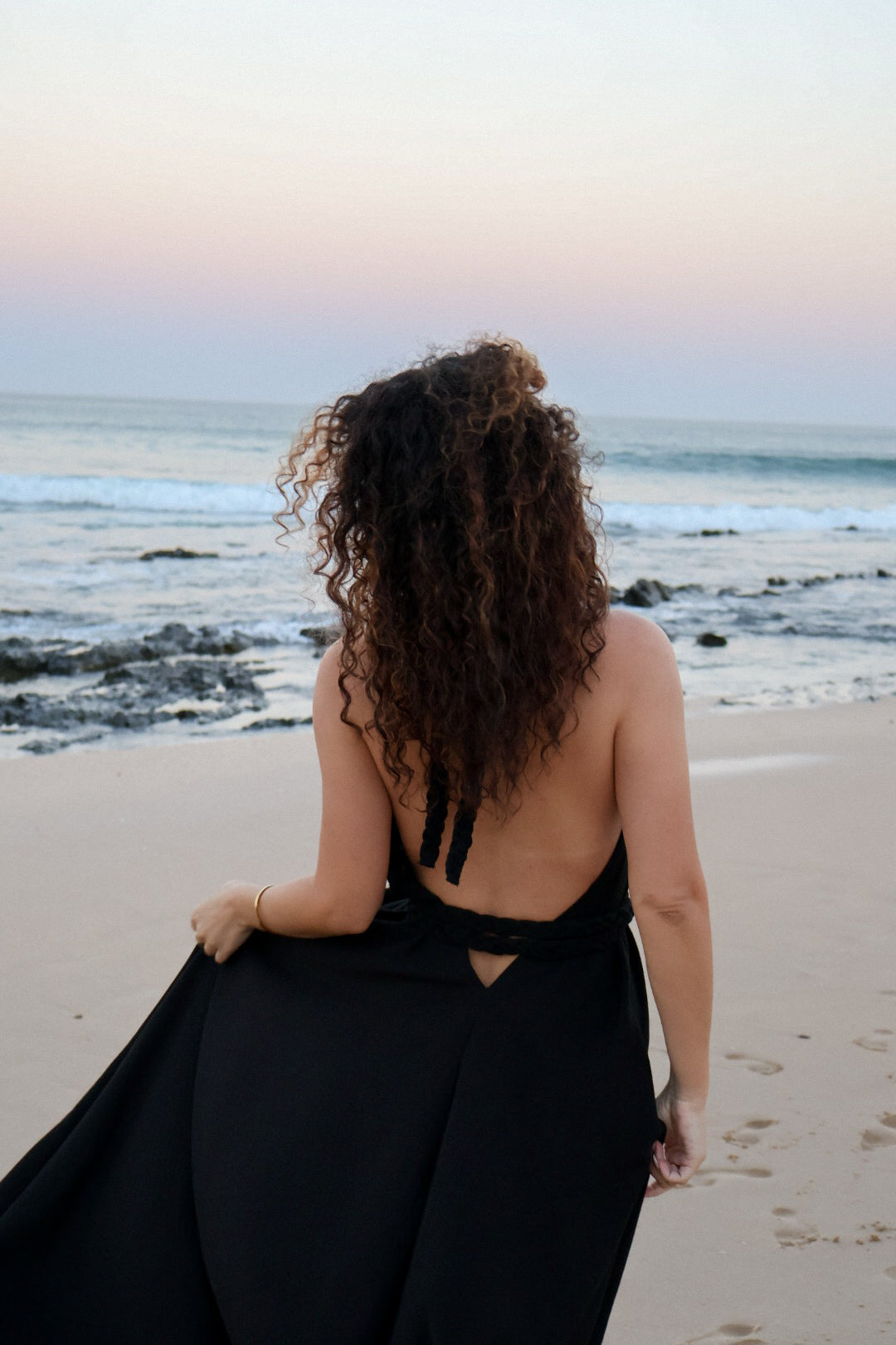 Black Linen Cleopatra Dress