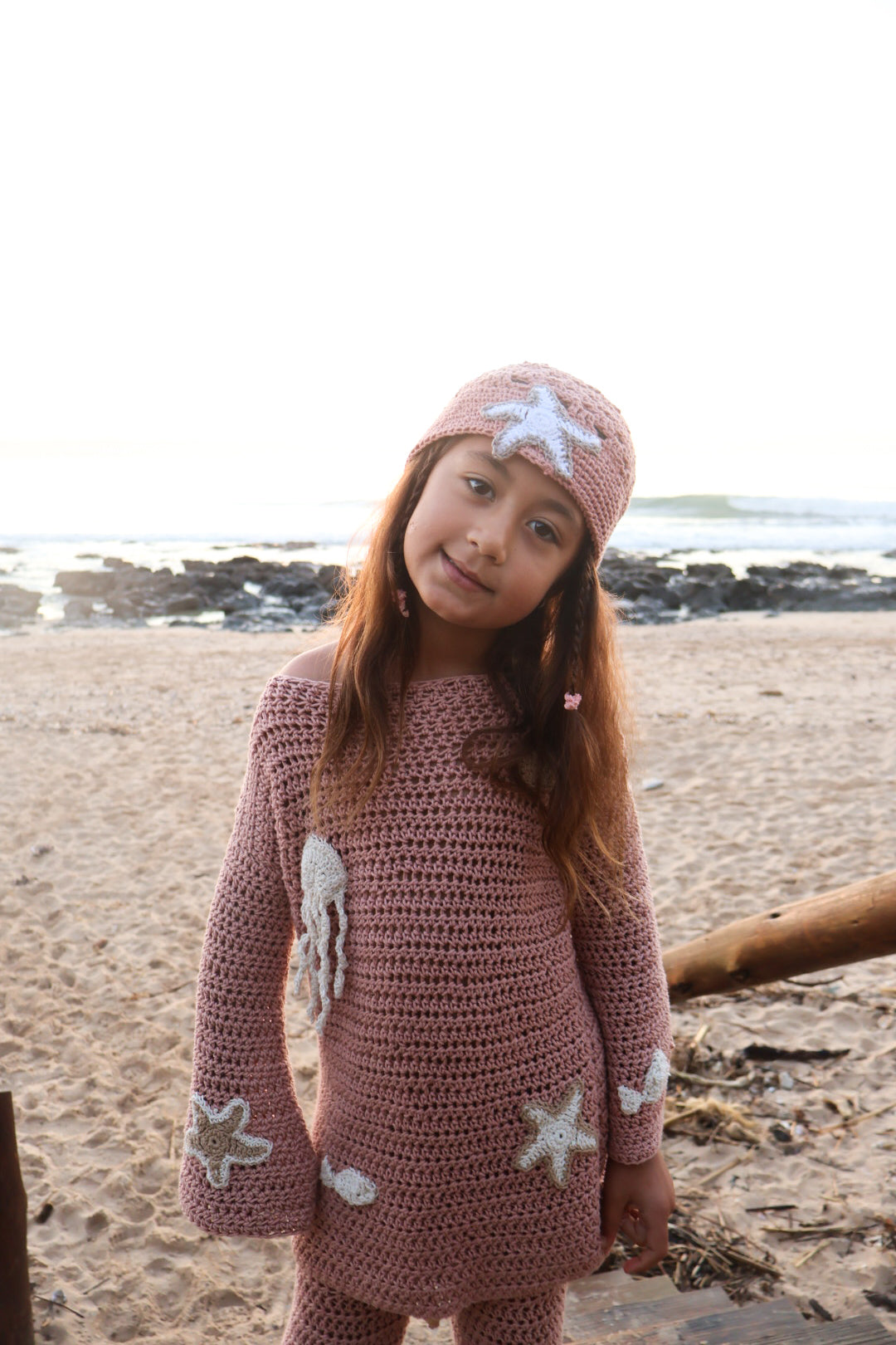 Dusty Pink Jellyfish Cotton Set