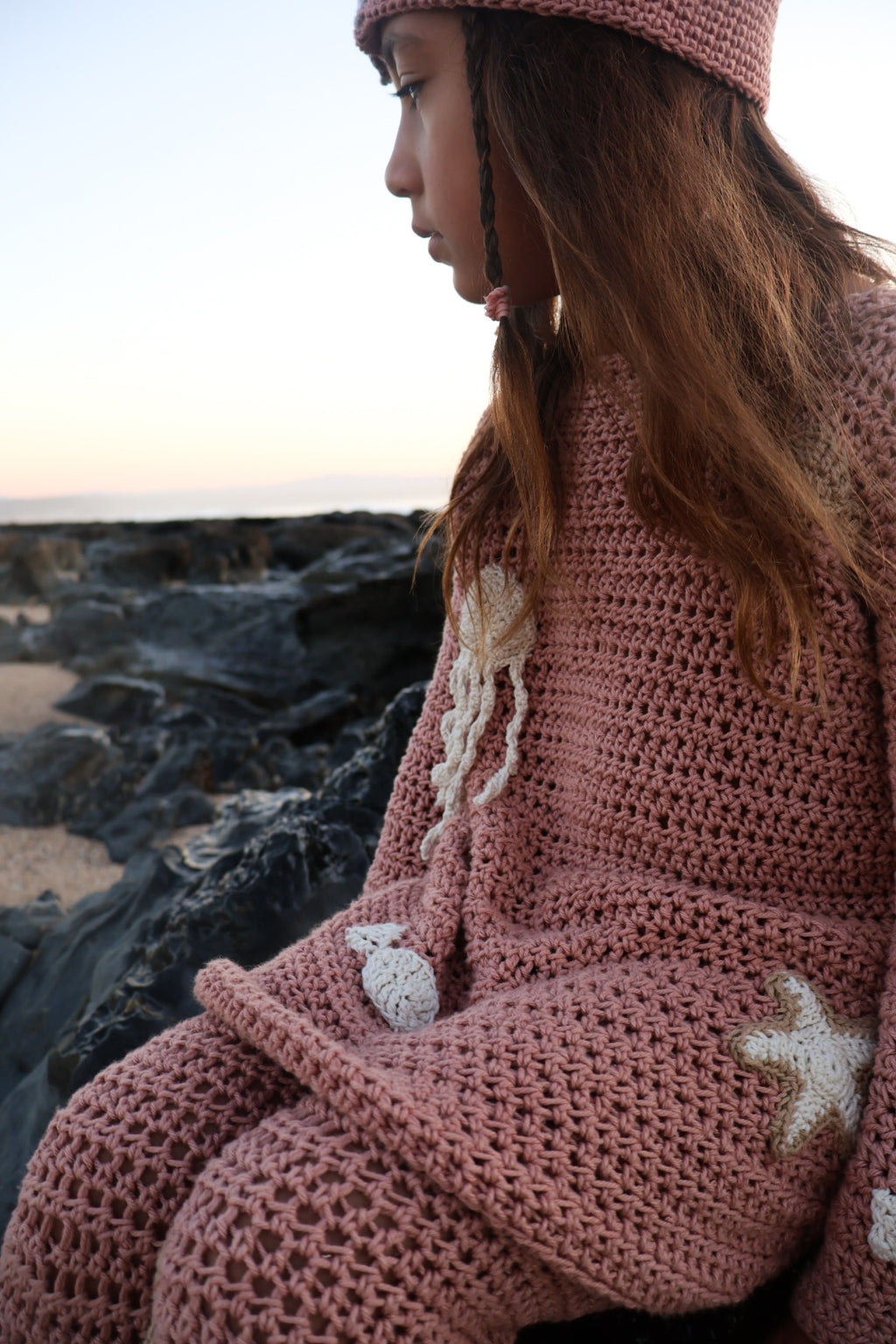 Dusty Pink Jellyfish Cotton Set
