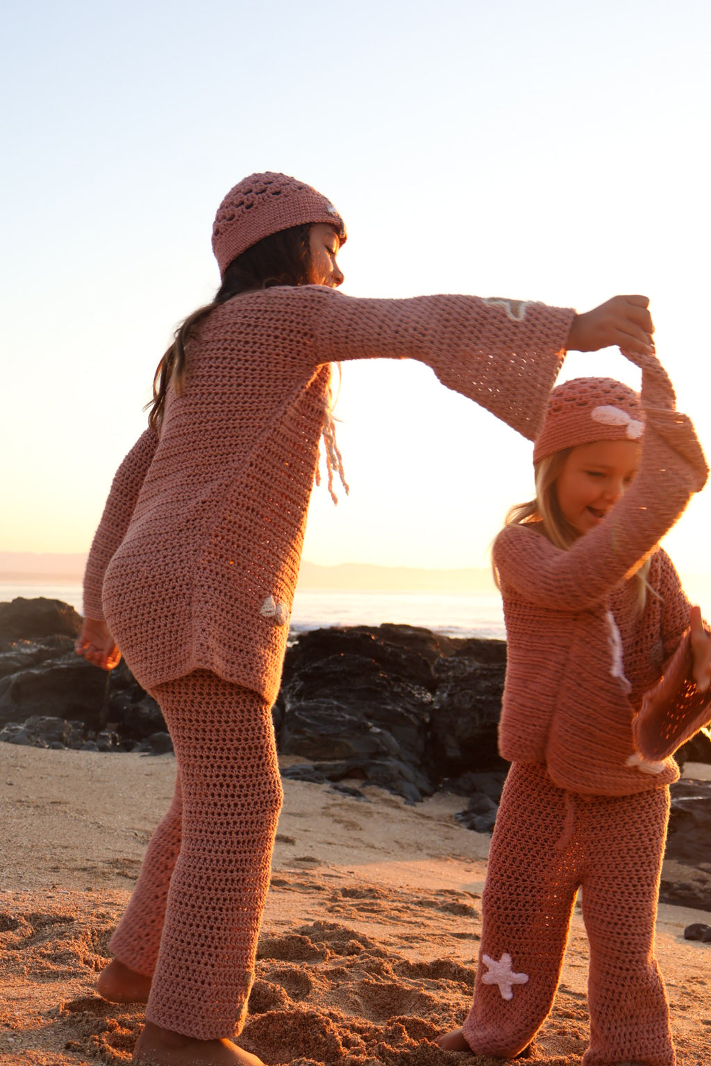 Dusty Pink Jellyfish Cotton Set