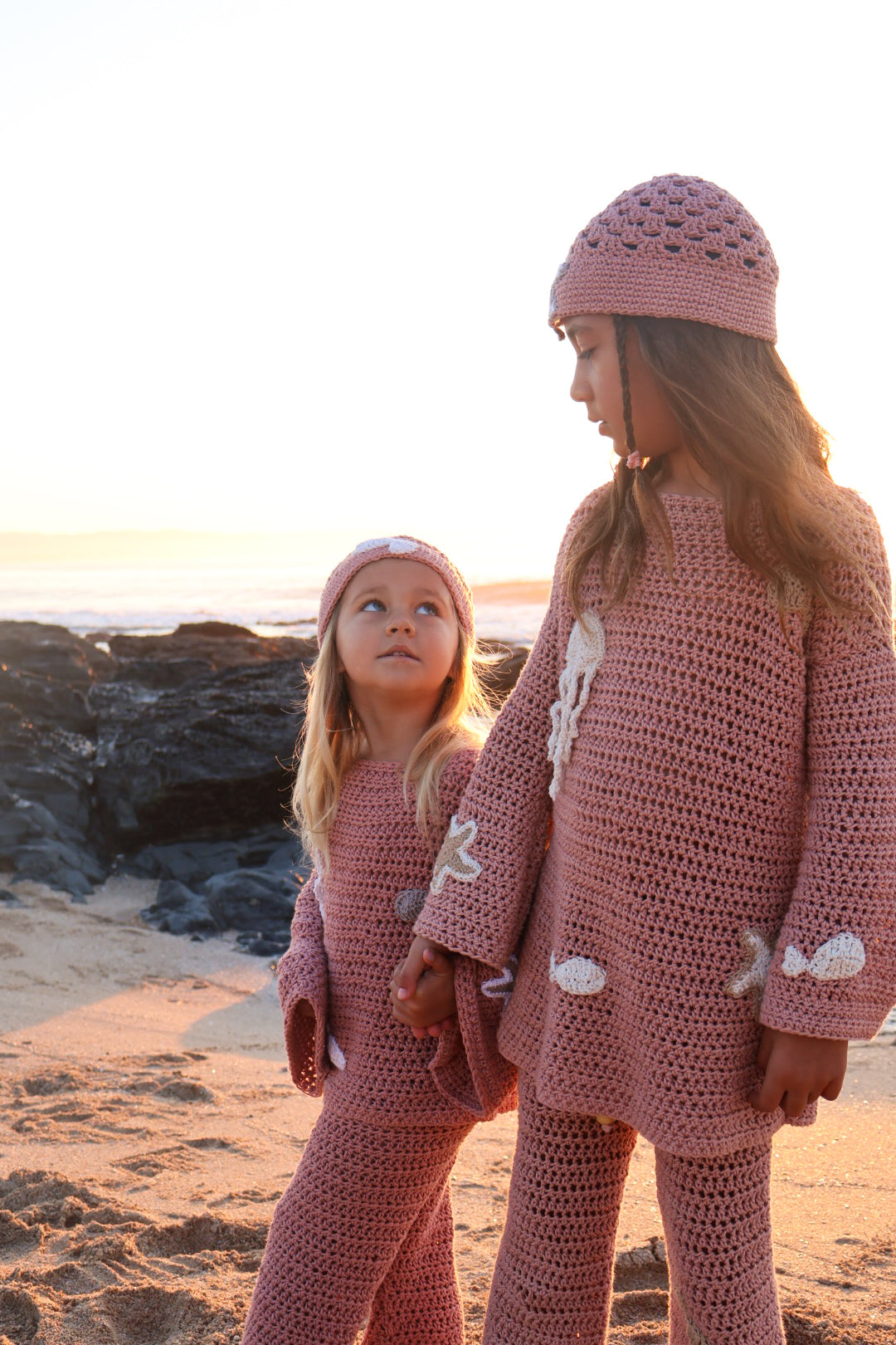 Dusty Pink Jellyfish Cotton Set