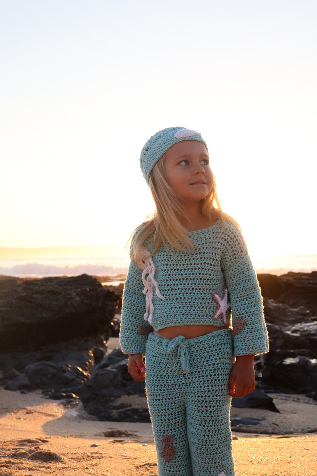 Baby Blue Jellyfish Cotton Set