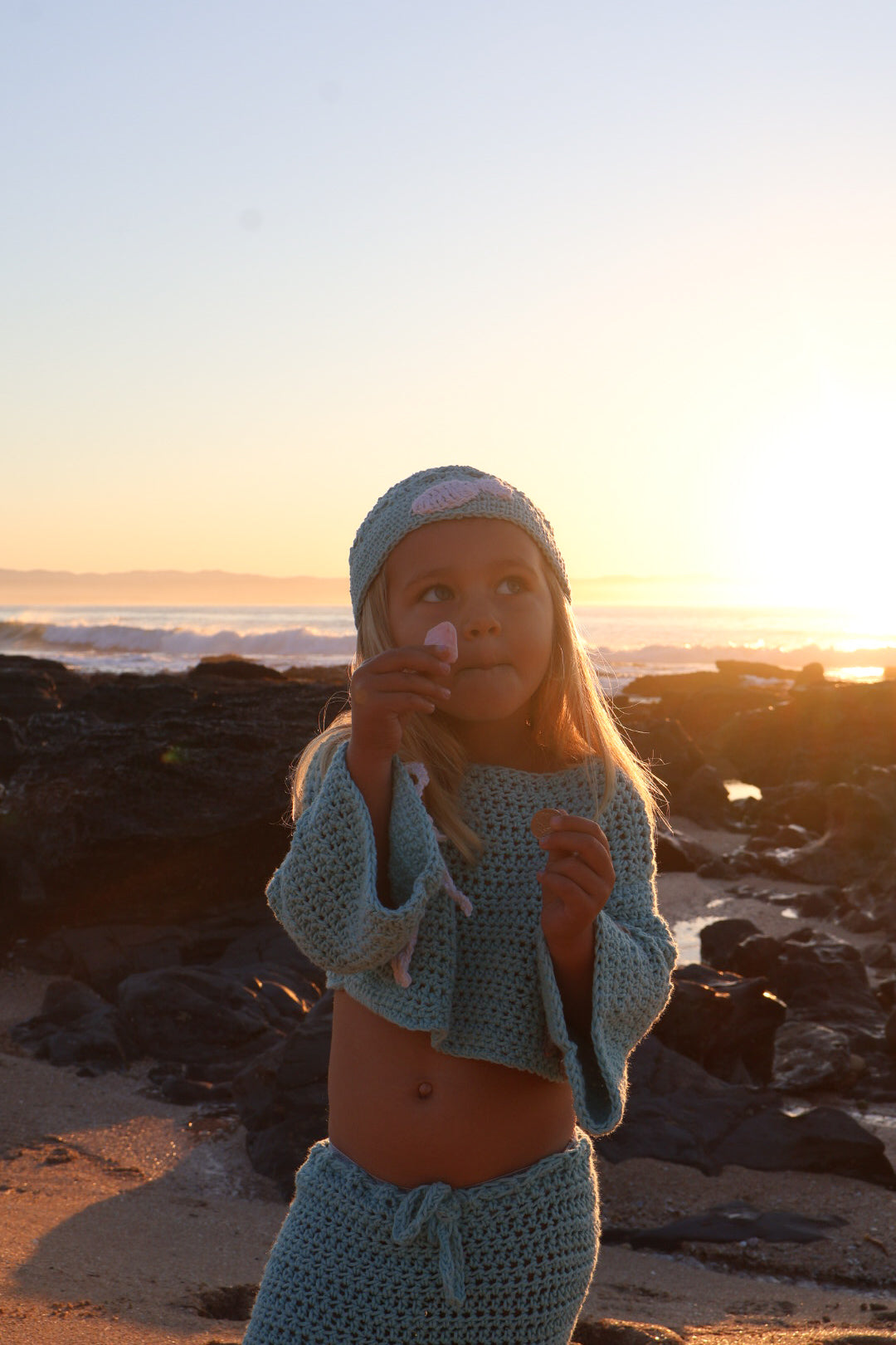 Baby Blue Jellyfish Cotton Set