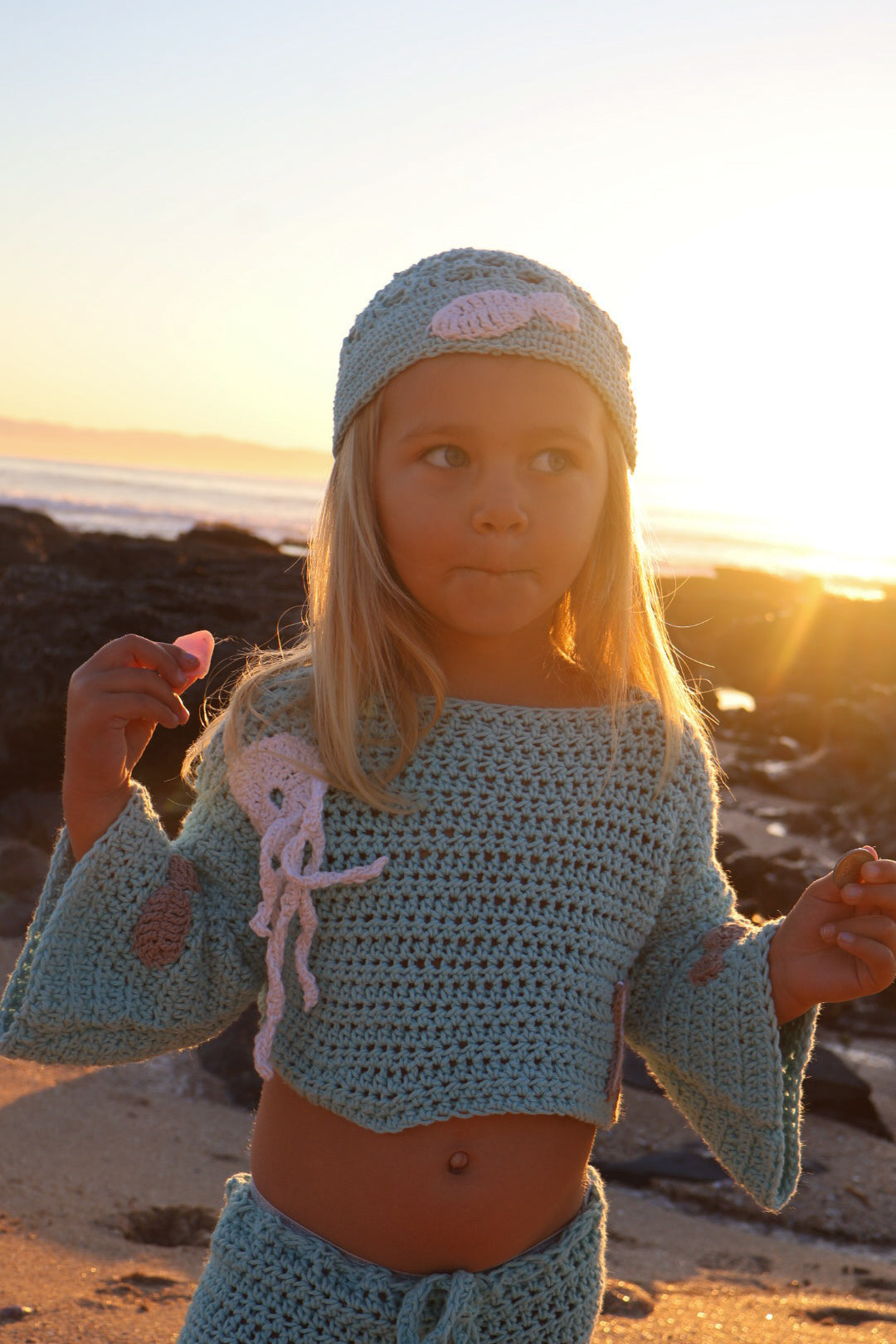 Baby Blue Jellyfish Cotton Set