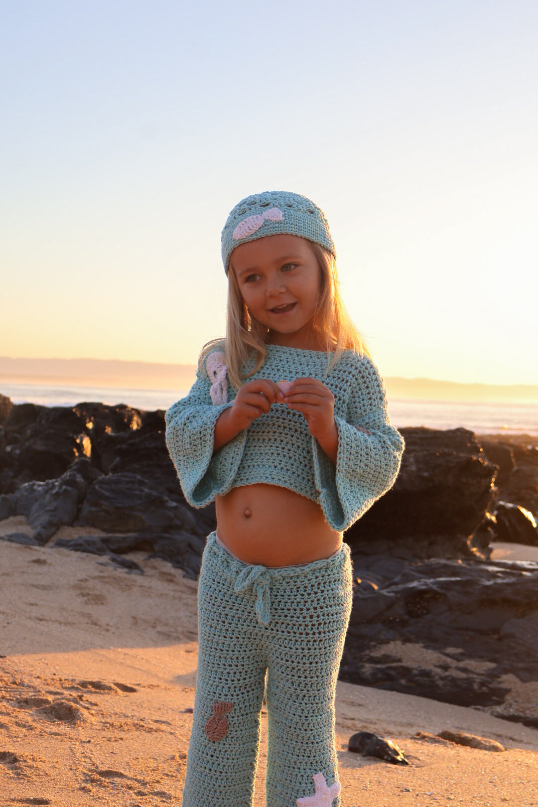 Baby Blue Jellyfish Cotton Set