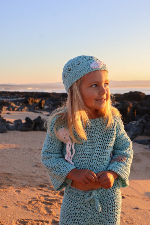 Baby Blue Jellyfish Cotton Set