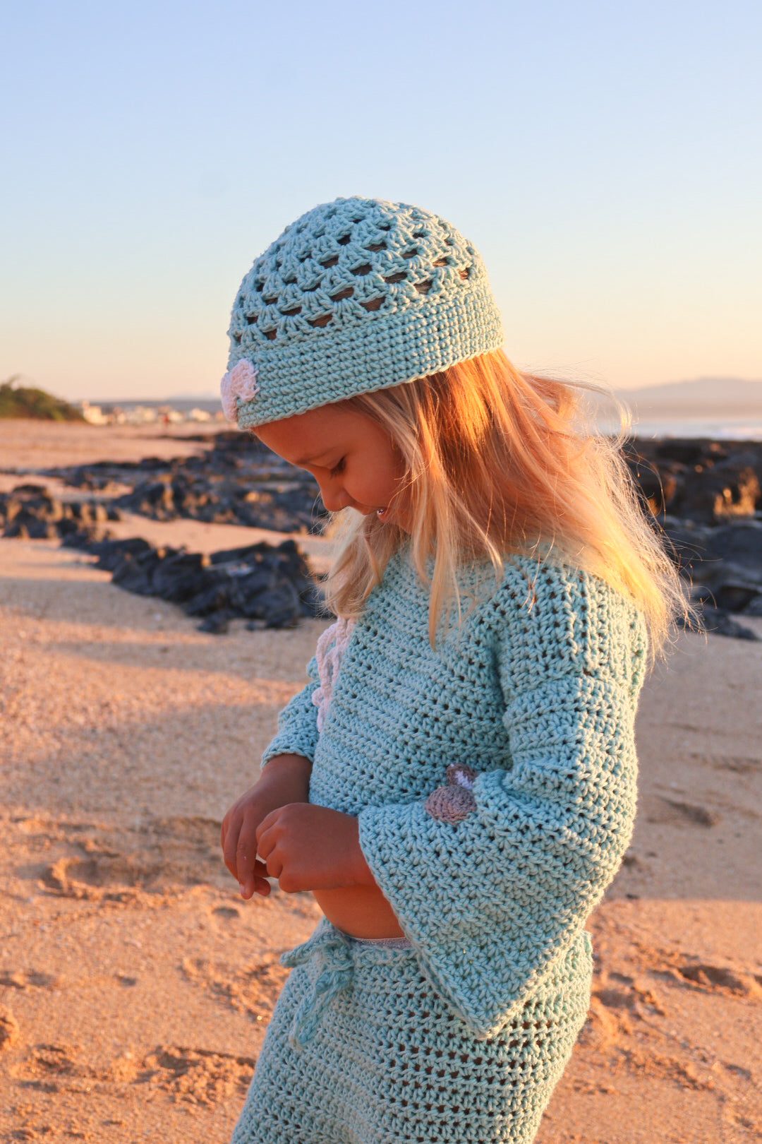 Baby Blue Jellyfish Cotton Set