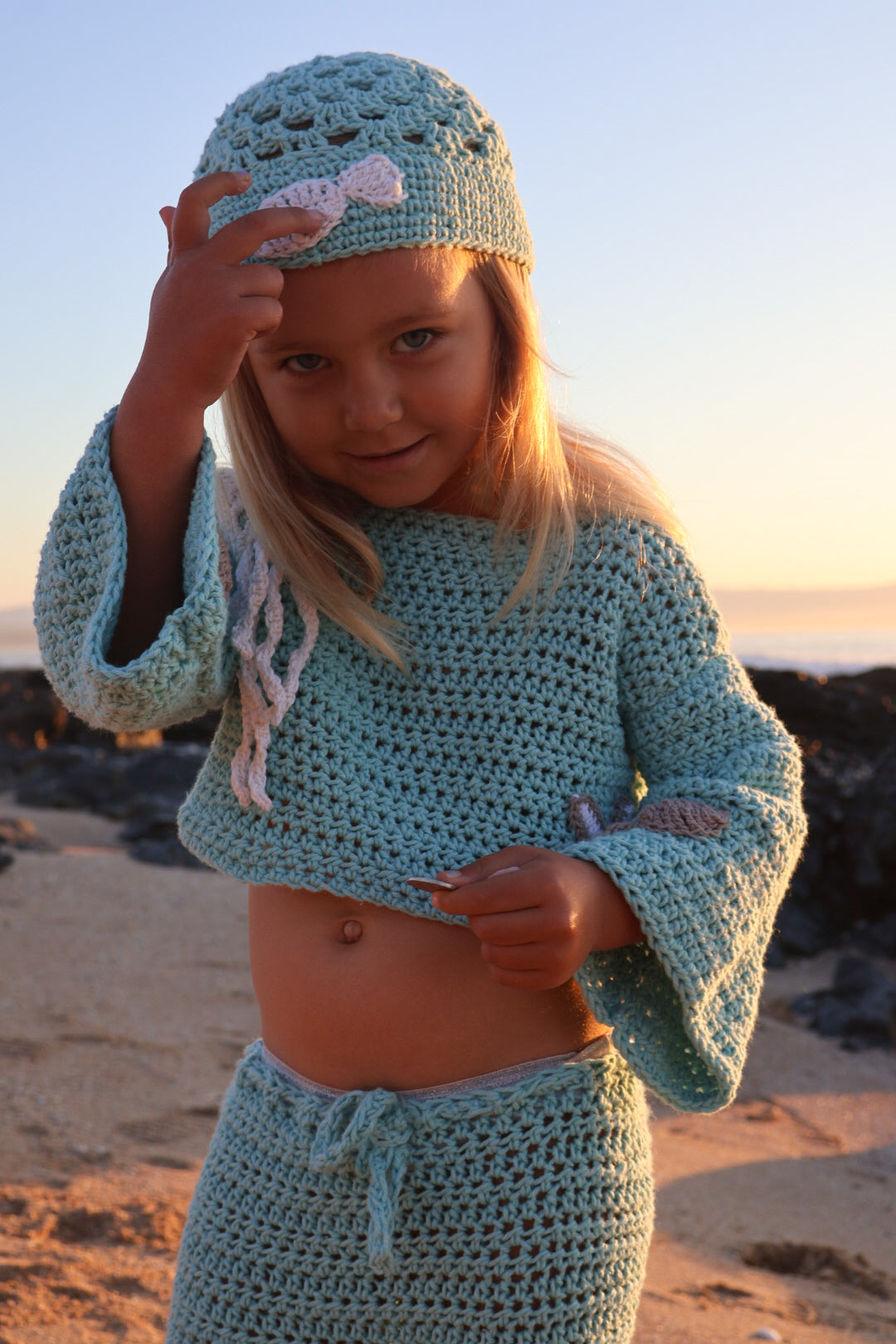 Baby Blue Jellyfish Cotton Set
