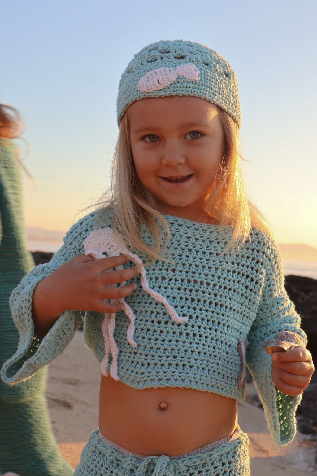 Baby Blue Jellyfish Cotton Set