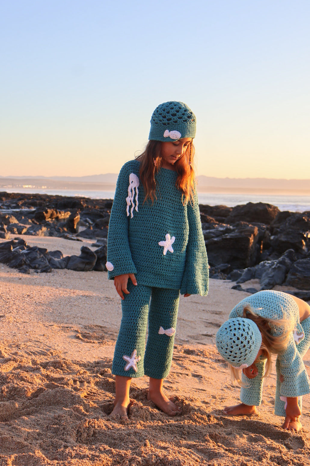 Baby Blue Jellyfish Cotton Set