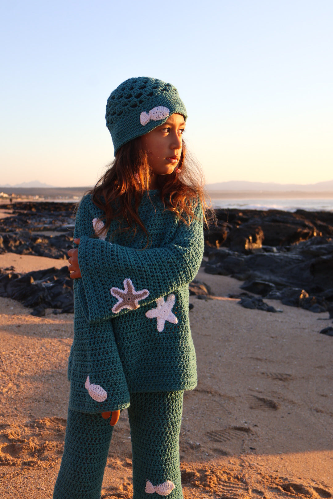Turquoise Jellyfish Cotton Set