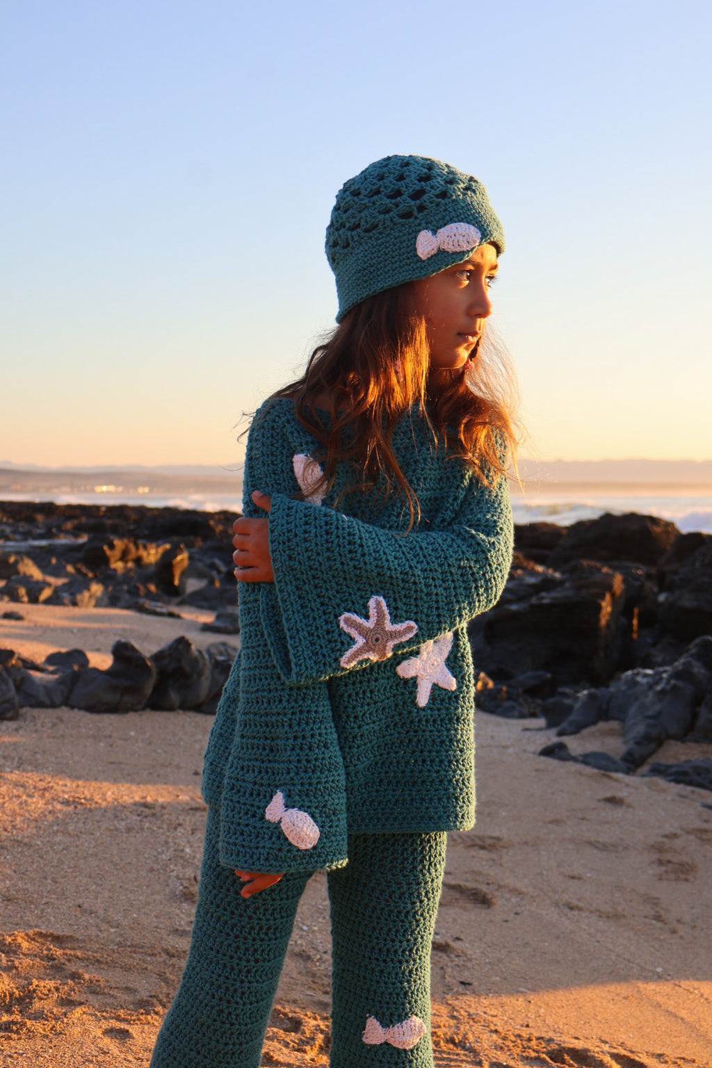Turquoise Jellyfish Cotton Set