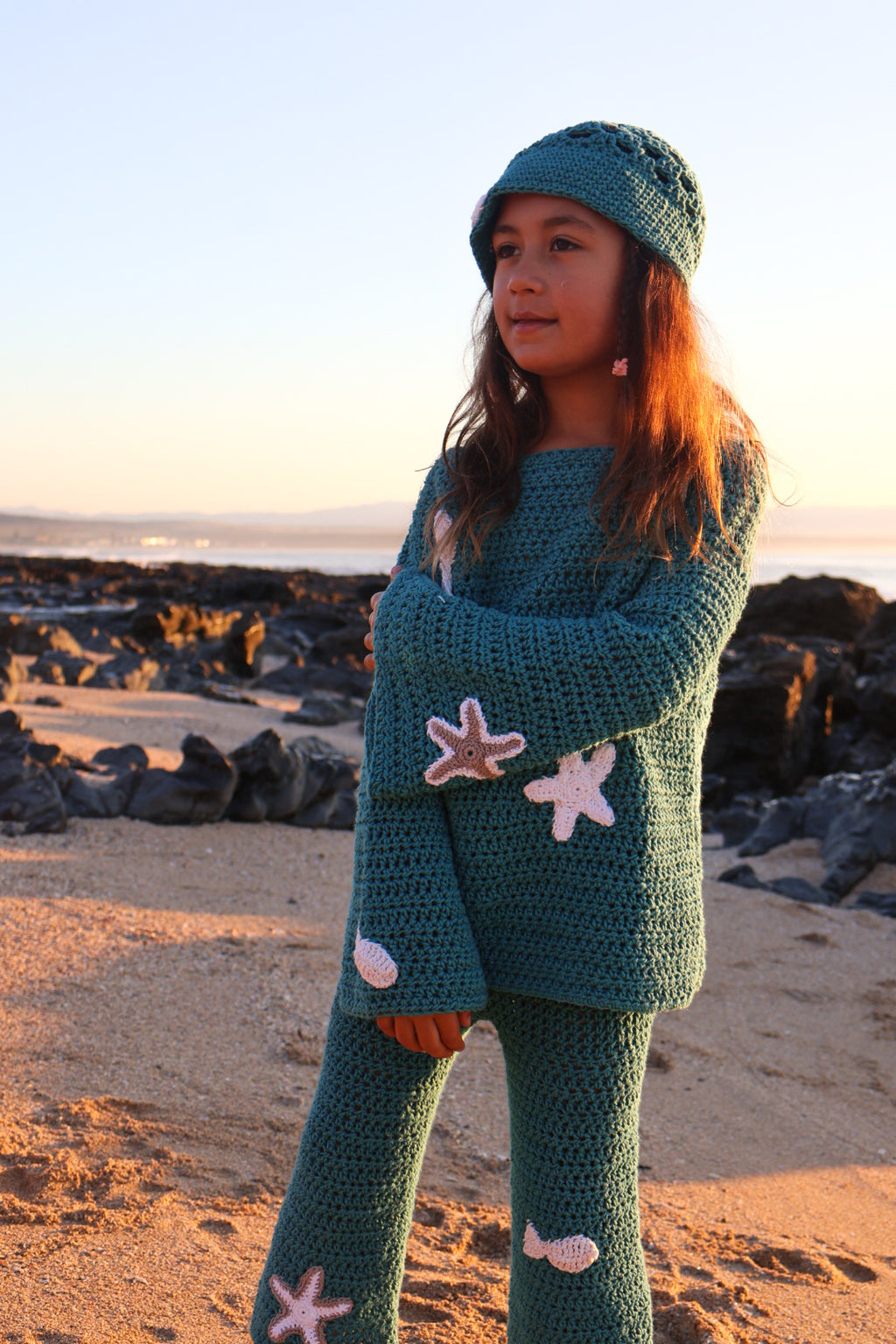 Turquoise Jellyfish Cotton Set
