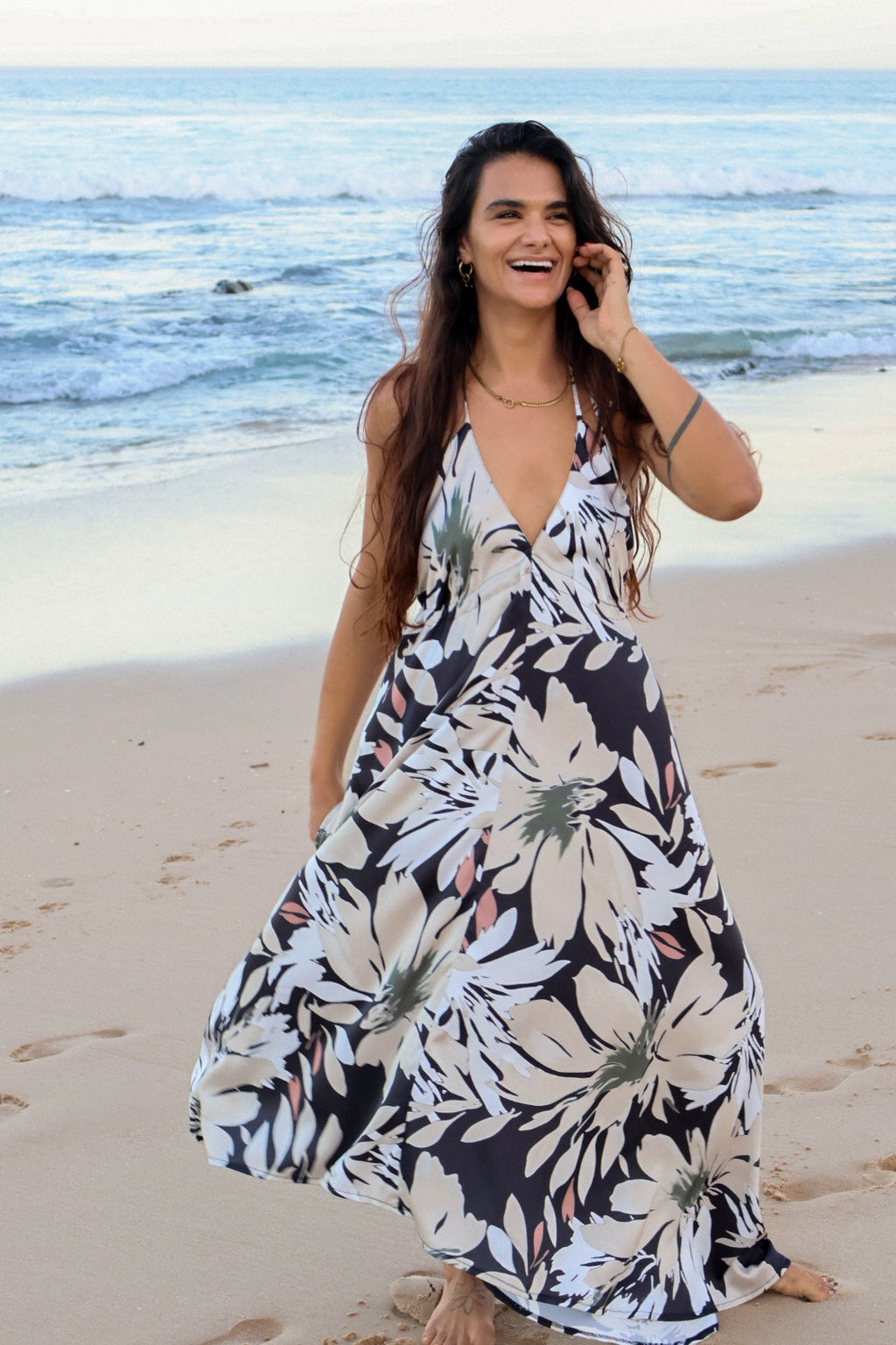Midnight Bloom Gypsy Dress
