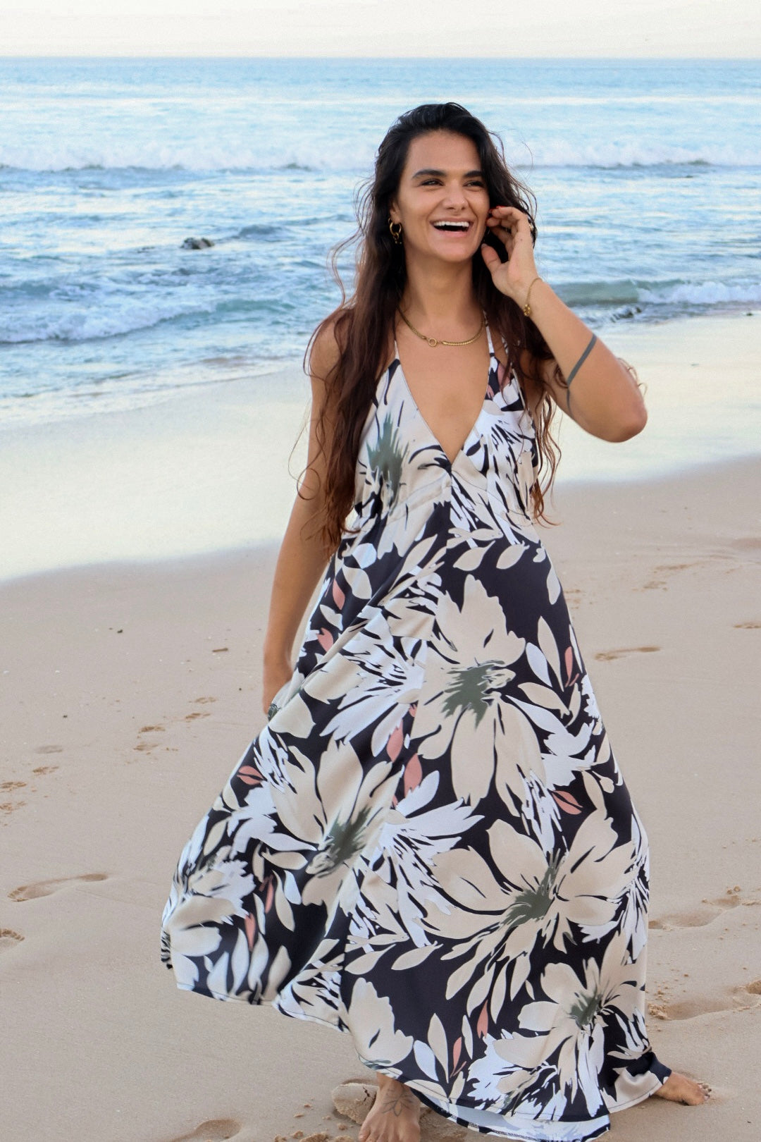 Midnight Bloom Gypsy Dress