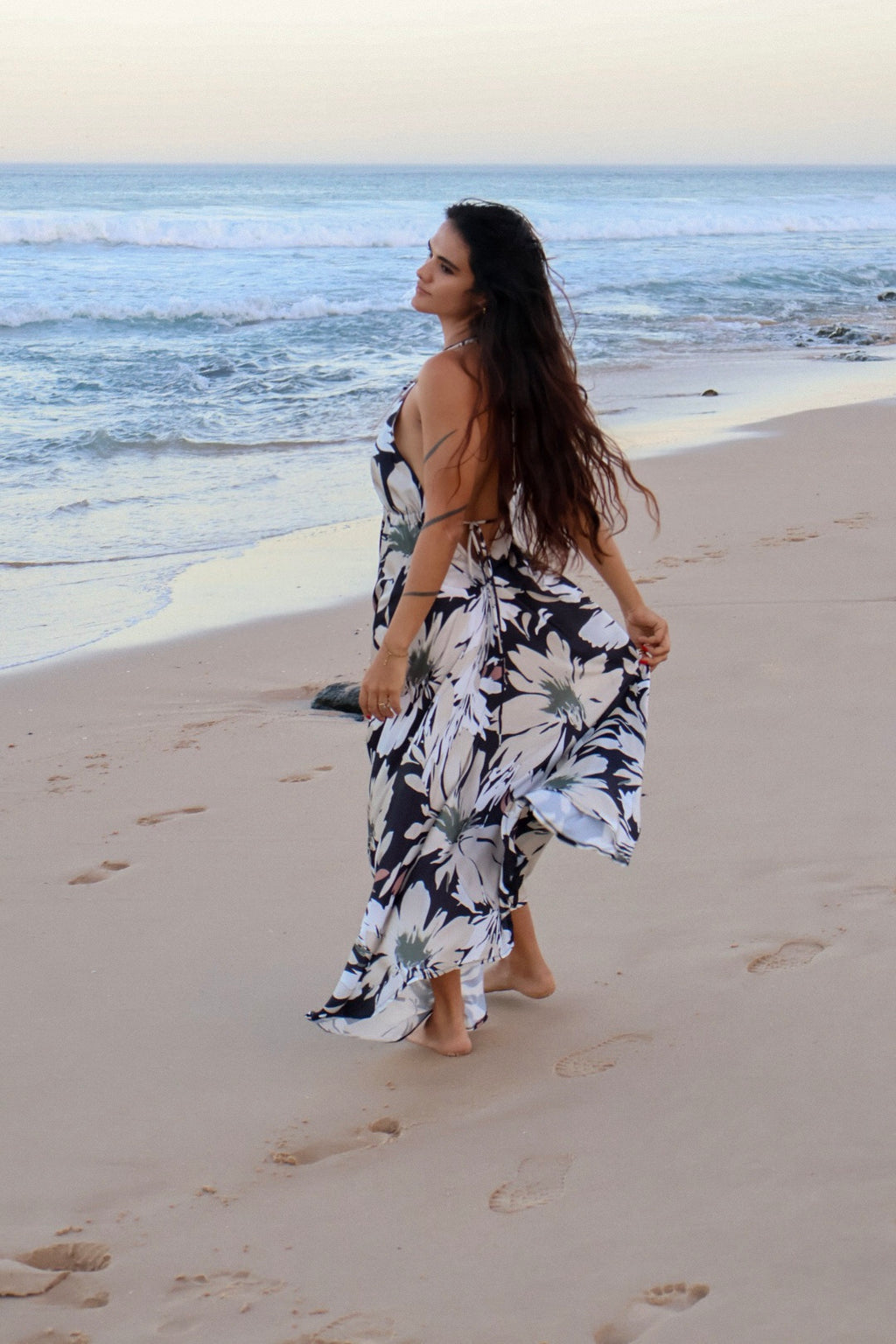 Midnight Bloom Gypsy Dress