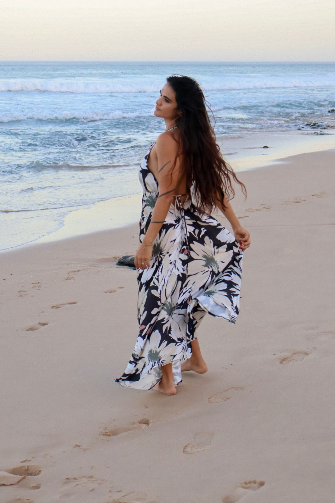 Midnight Bloom Gypsy Dress