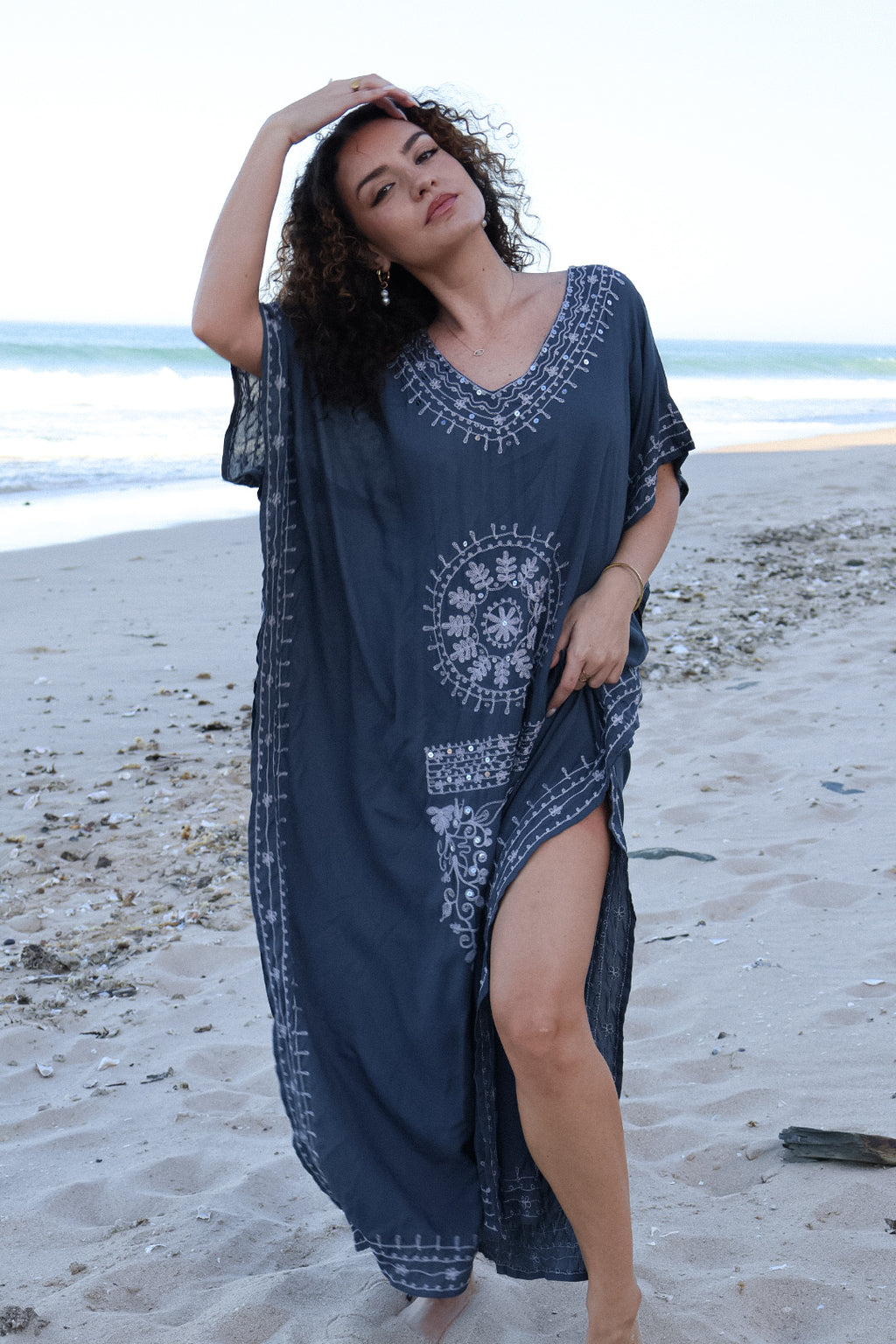 Navy Maely Kaftan