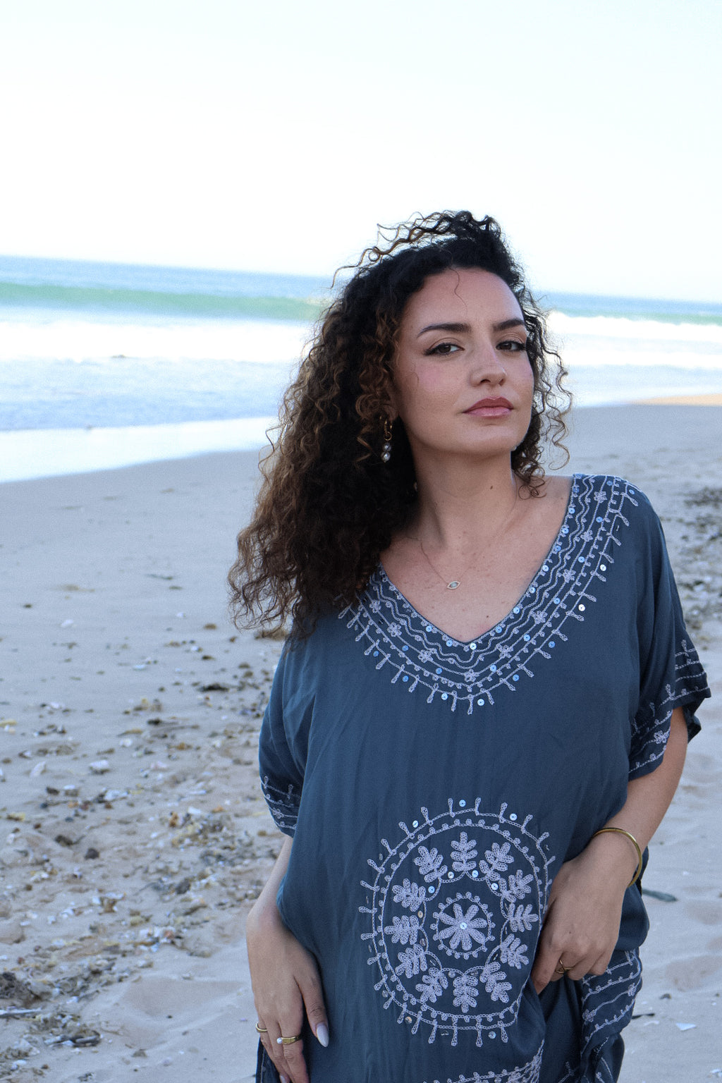 Navy Maely Kaftan